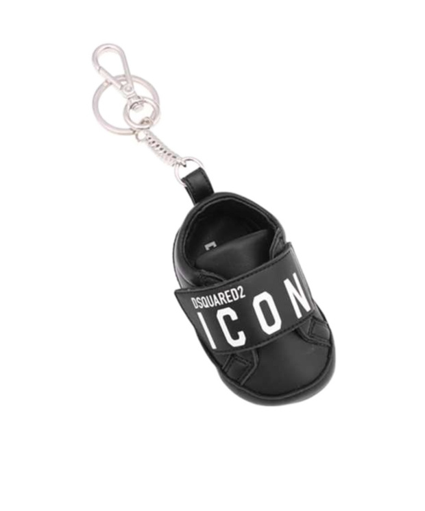 Dsquared2 Logo-print Sneaker-shaped Keychain In Black