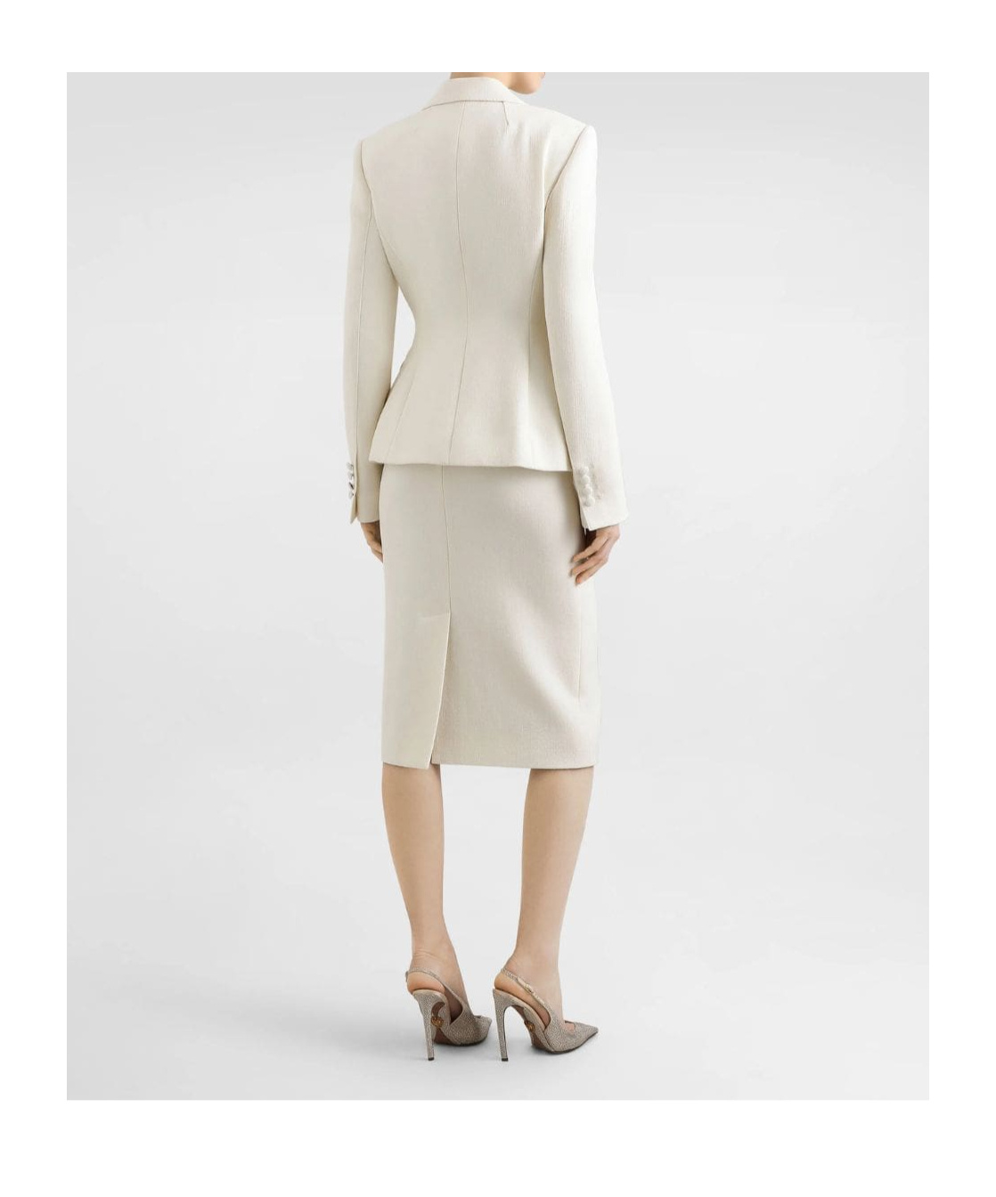 Dolce & Gabbana Tailored Button-front Blazer In Neutral