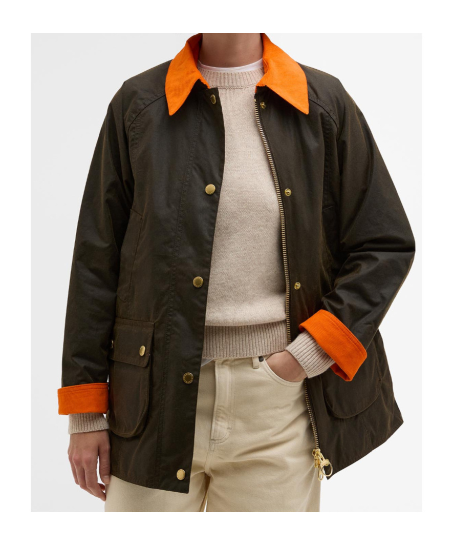 Barbour Icons Modern Beadnell Waxed Jacket In Brown