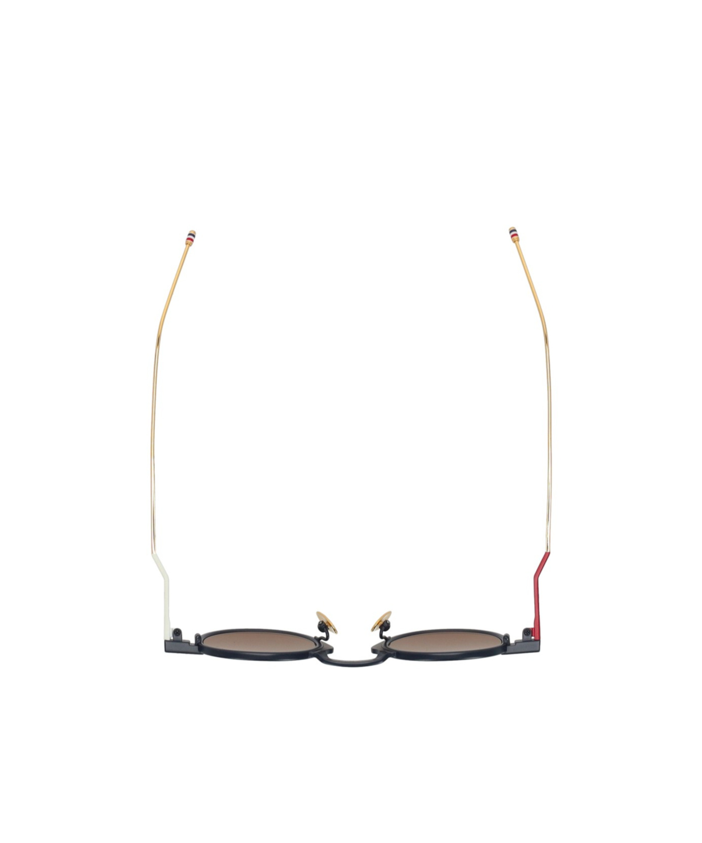 Shop Thom Browne Round Sunglasses In Nude