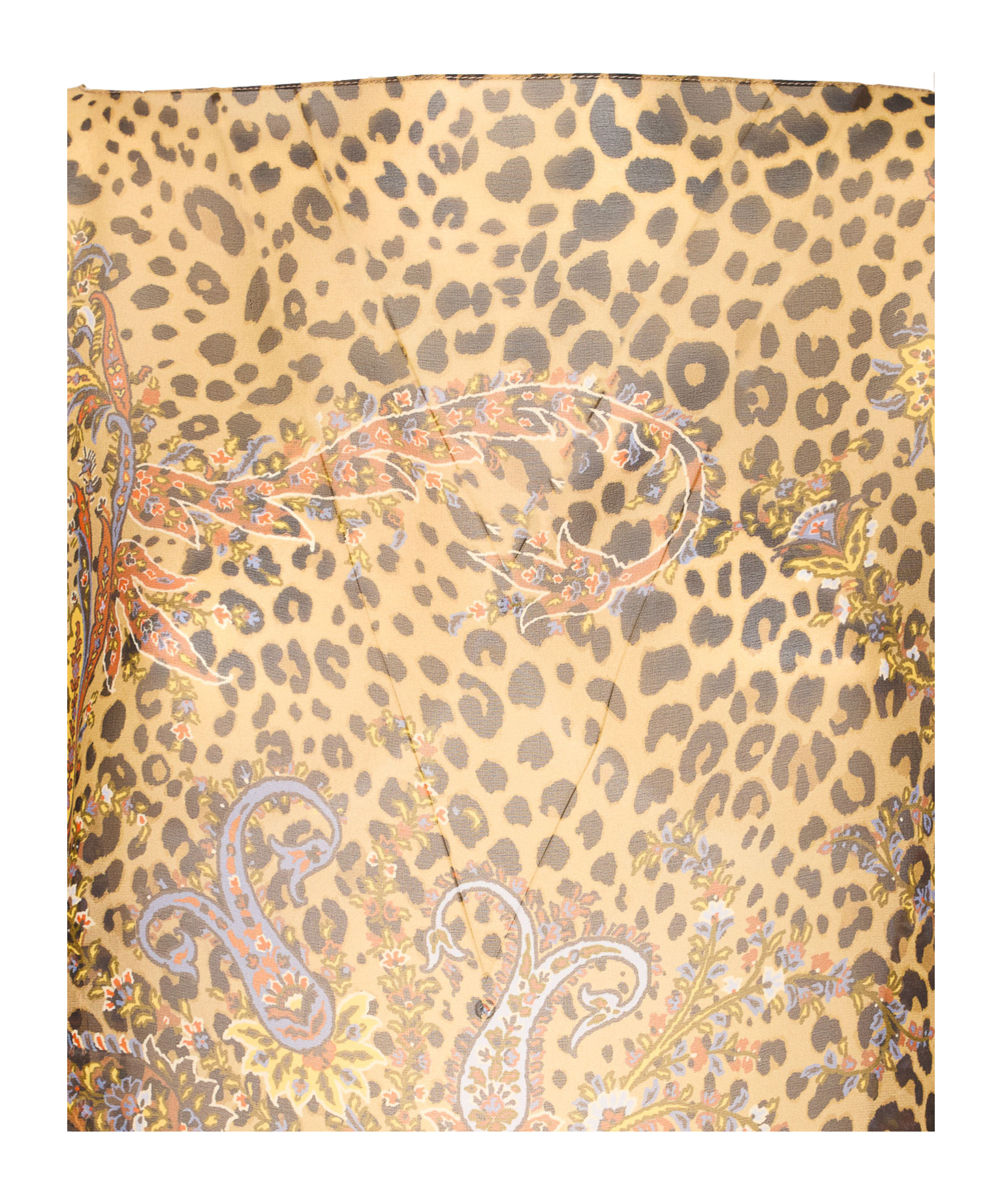 Etro Paisley Printed Draped Poncho In Brown