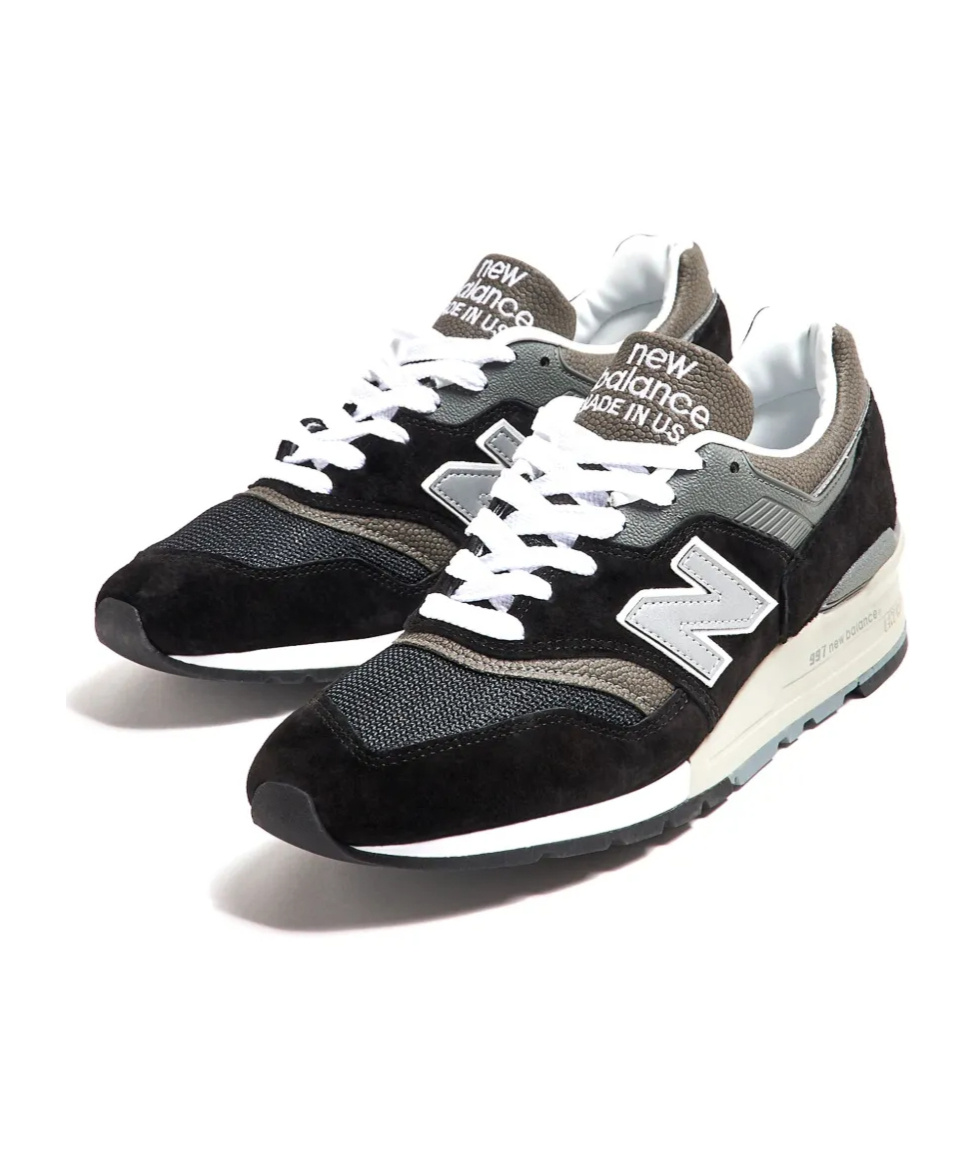 New Balance Suede Blend Sneakers Featuring Mesh Panels In Black/grey