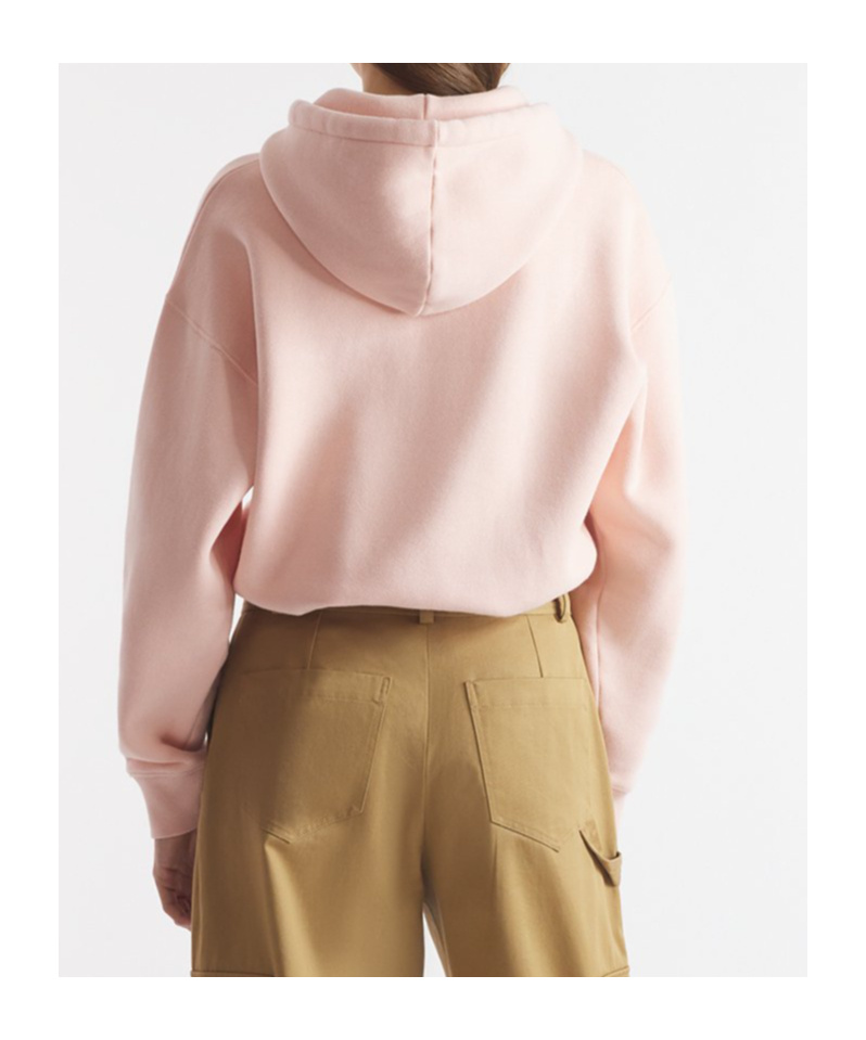 Shop Maison Kitsuné Fox Head Patch Drawstring Hoodie In Pink