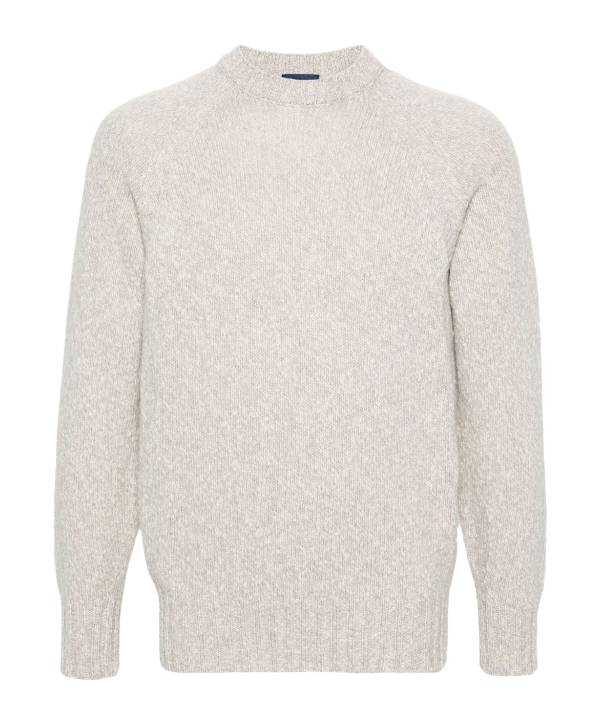Drumohr Crew-neck Wool Sweater In White
