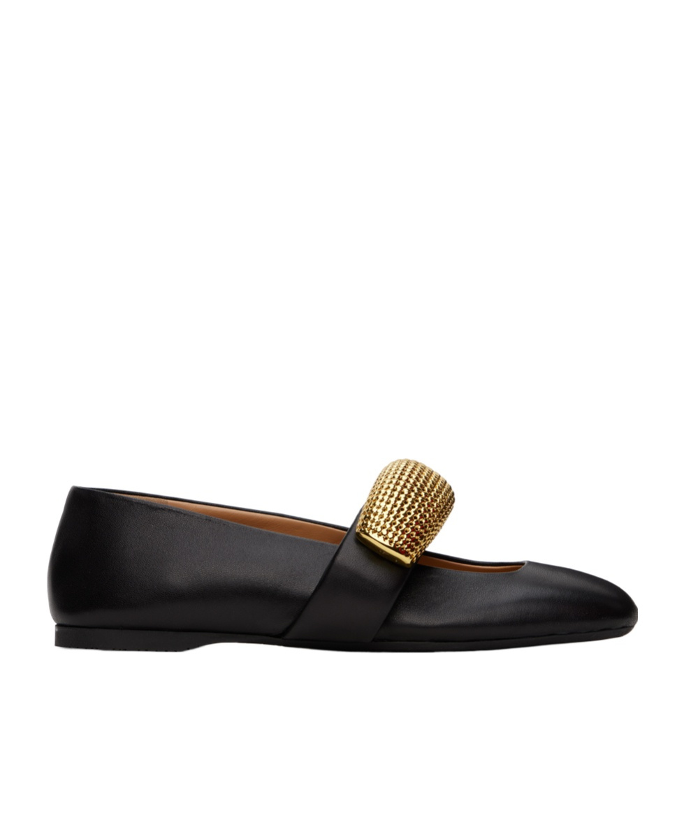 Jw Anderson Bubble Flat Ballet Shoes In Black