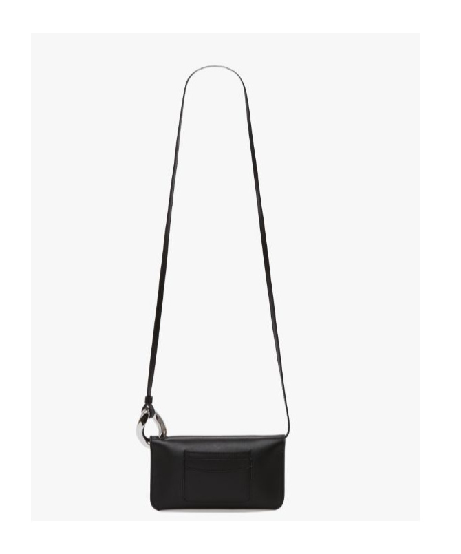 Jw Anderson Corner Leather Mini Bag In Black