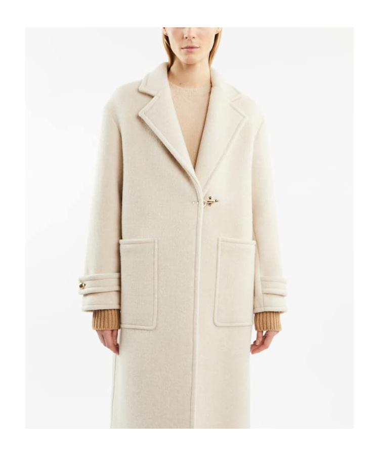 Fay Lapel Coat In White