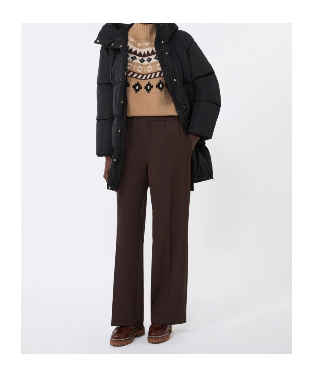 Weekend Max Mara Elasticated-waistband Trousers In Brown