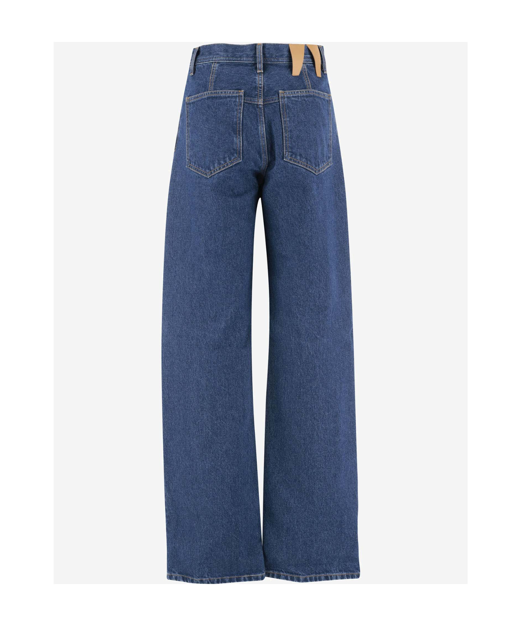 Darkpark Cotton Denim Pants In Blue
