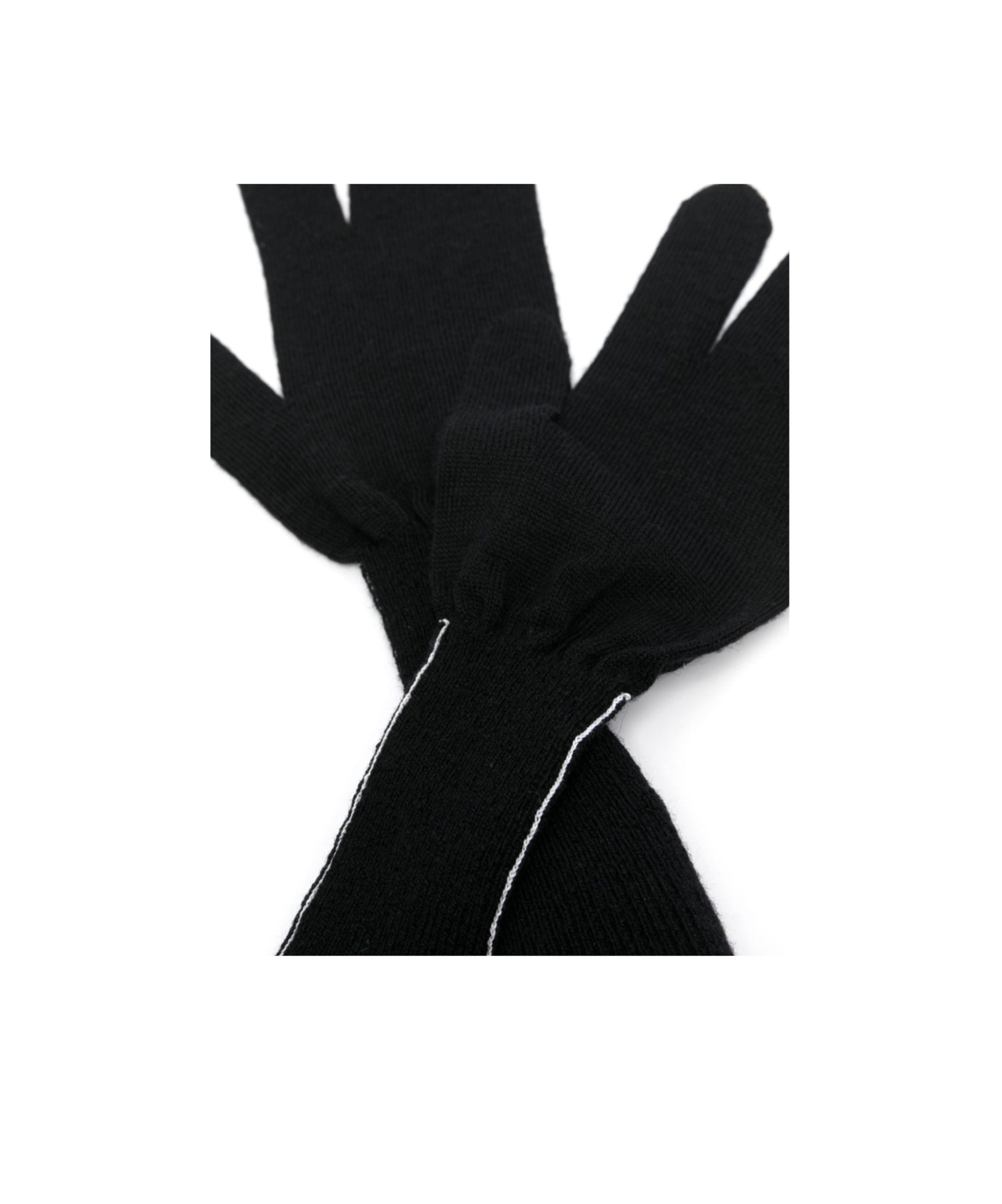 MM6 MAISON MARGIELA STRIPE-DETAIL KNITTED GLOVES