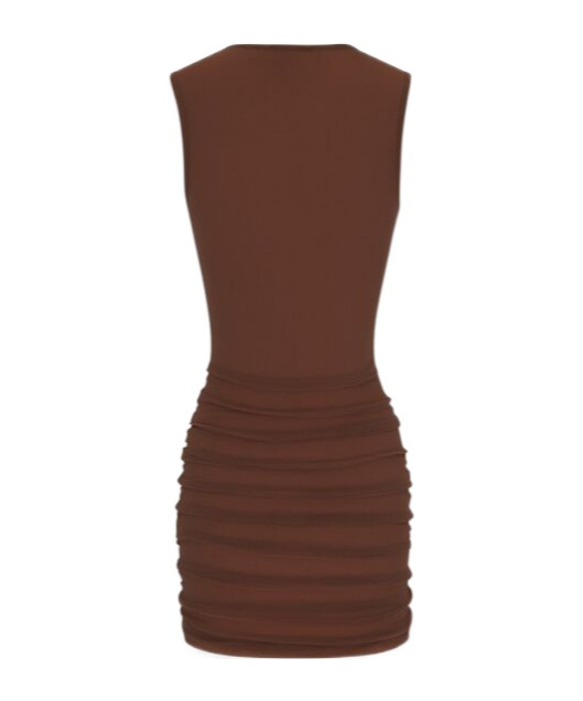 Saint Laurent Dresses Brown In Brown