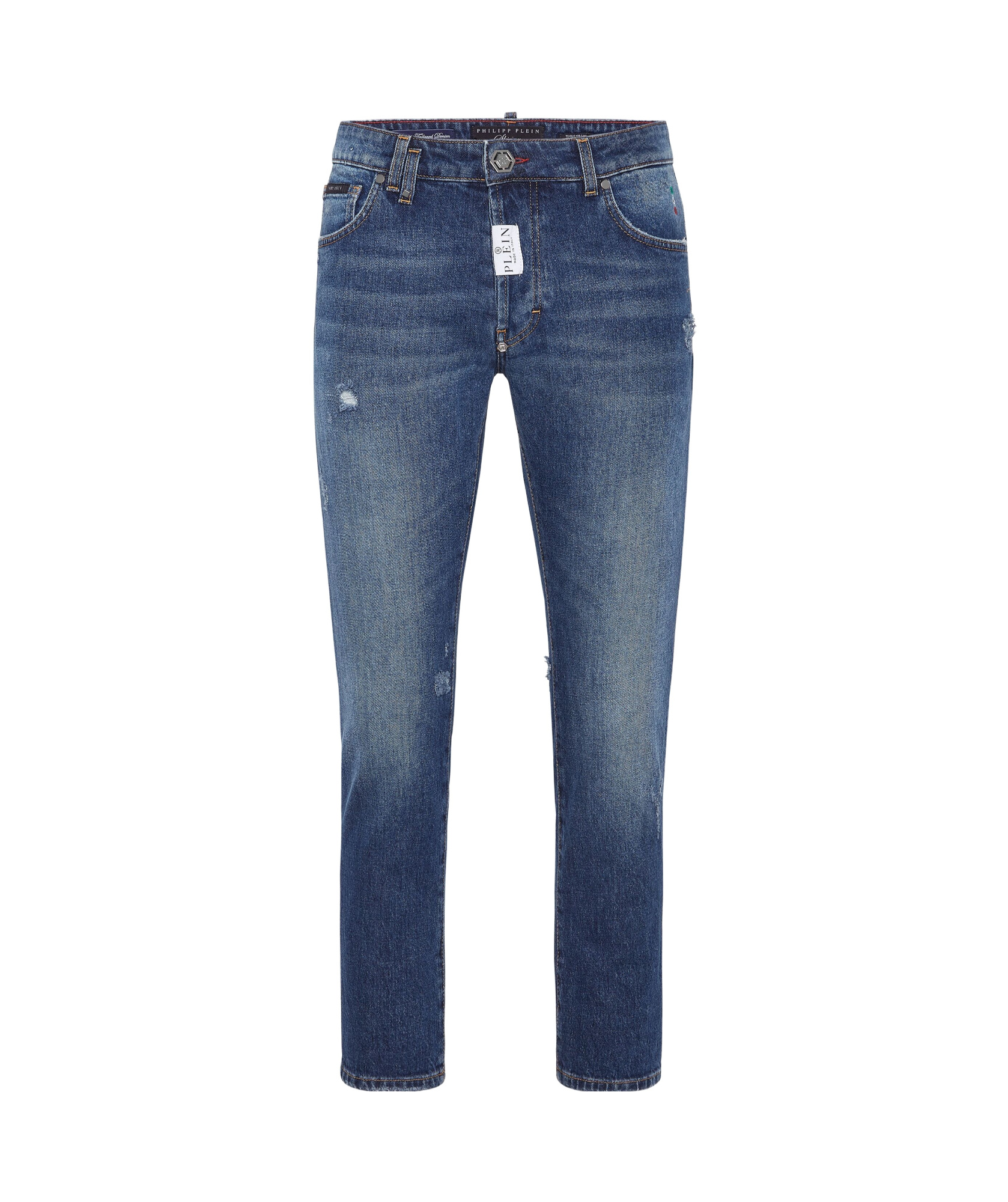 Philipp Plein Super Straight Jeans In Blue