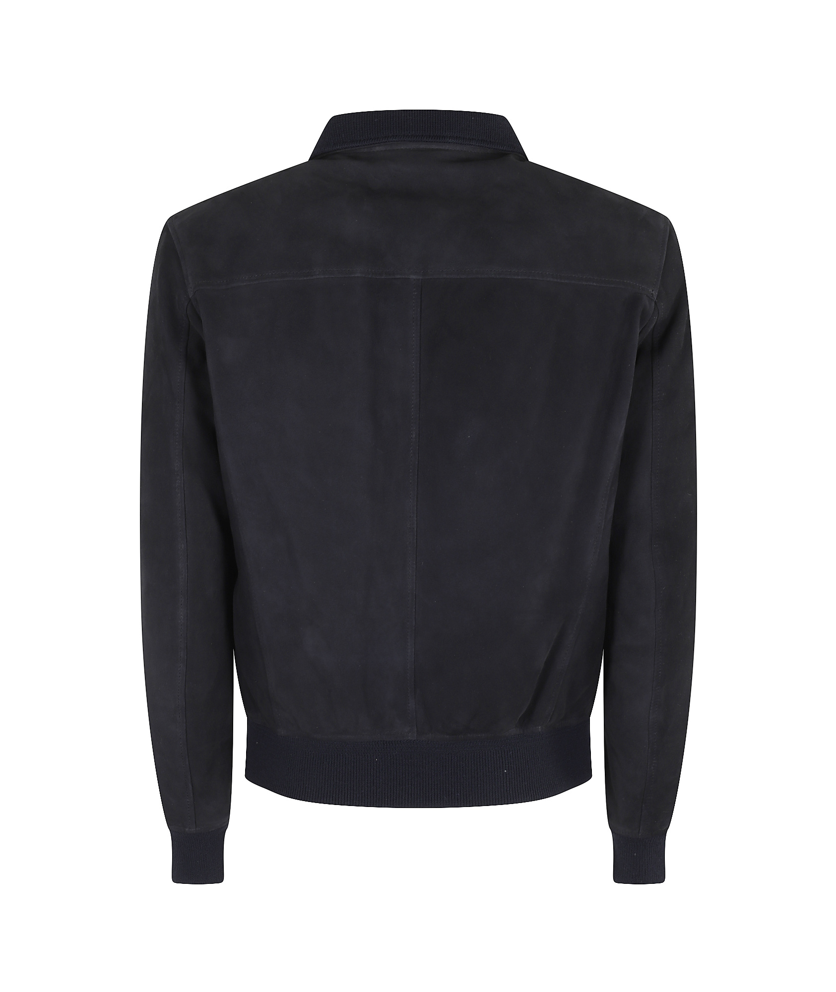 Stewart Zip Suede Jacket In Blue