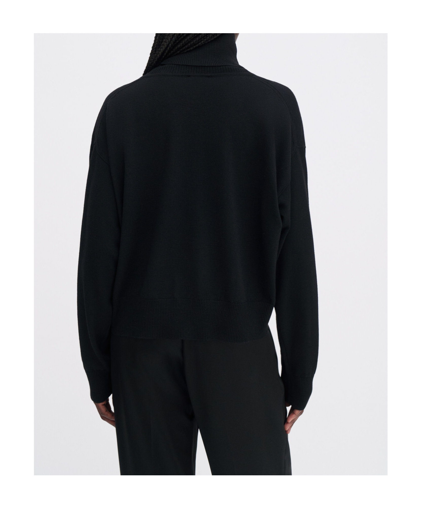 Filippa K Relaxed Turtleneck Sweater In Black
