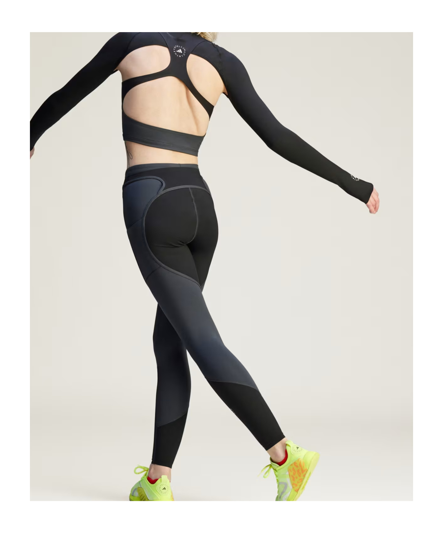 ADIDAS BY STELLA MCCARTNEY COLOUR-BLOCK PERFORMANCE LEGGINGS