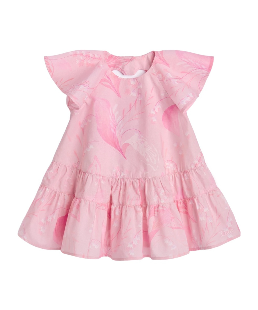 Dior Baby Flared Dress In Pink