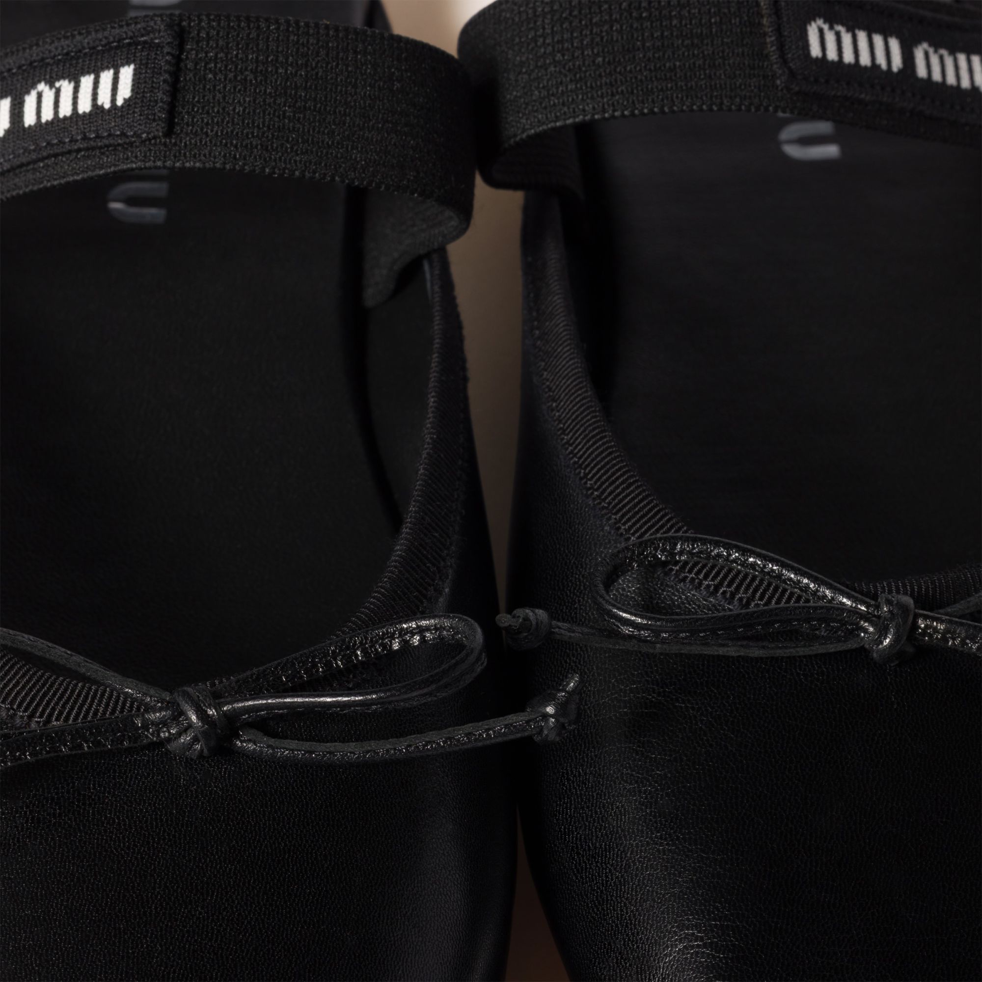 Miu Miu Black Viscose Mules In Black