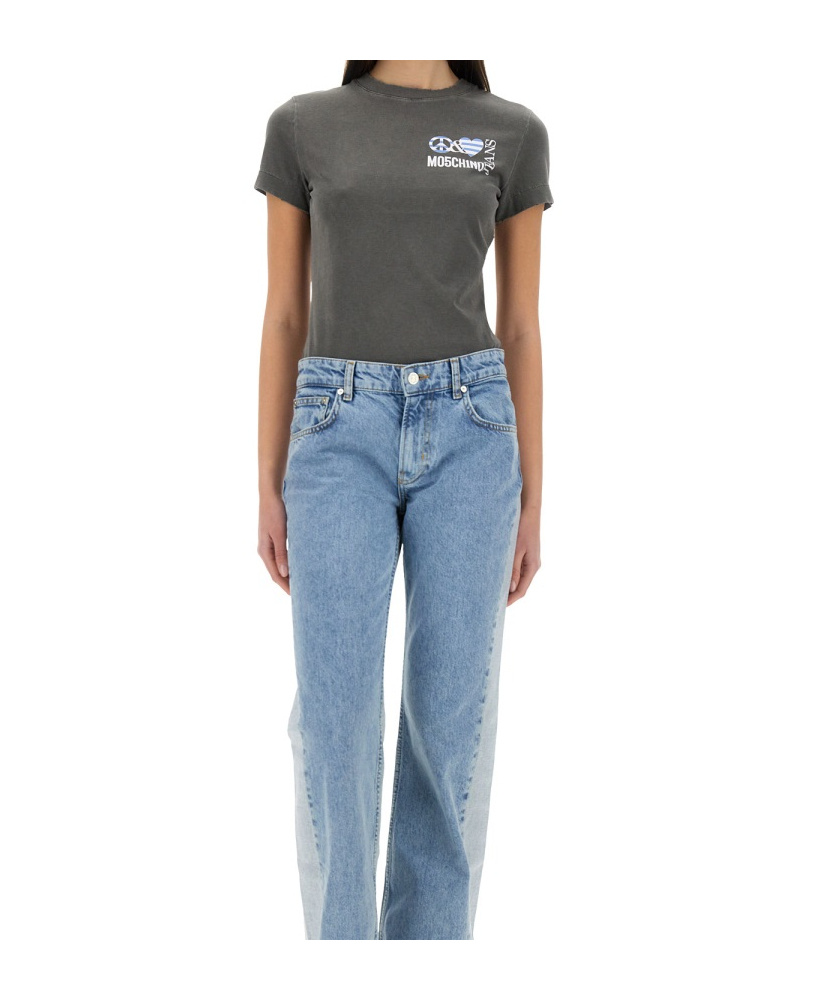 Moschino T-shirt With Logo In Black