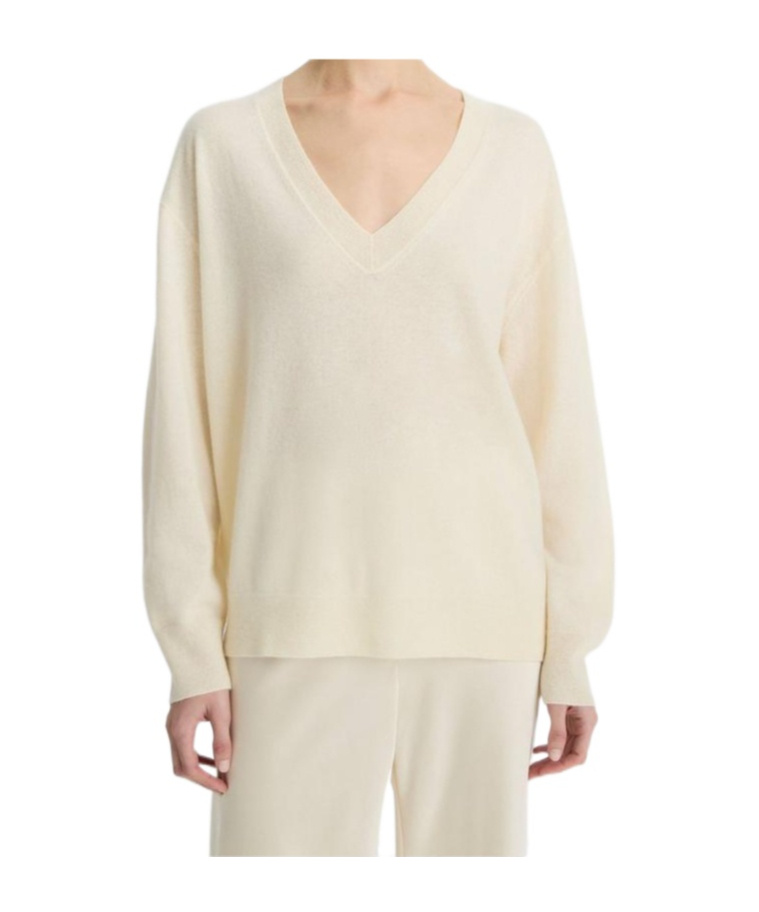 Vince Cashmere-silk Deep V-neck Sweater