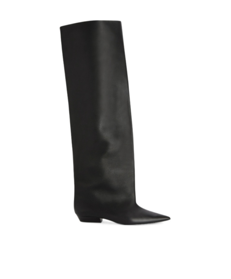 Jil Sander Leather Knee-high Boots In Black
