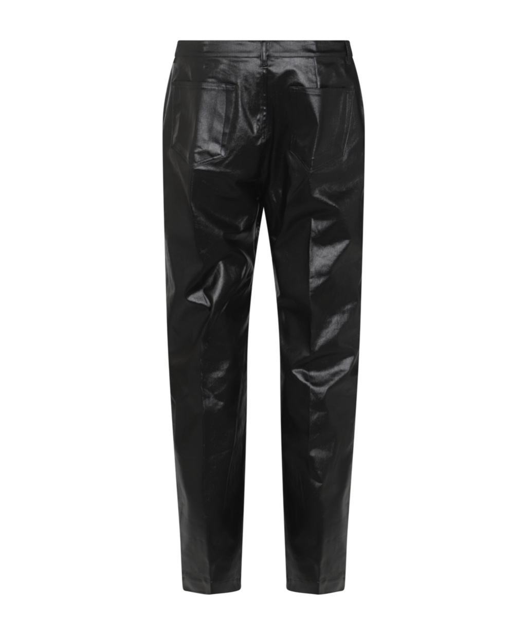 Rick Owens Tyrone Straight-leg Leather Trousers In Black