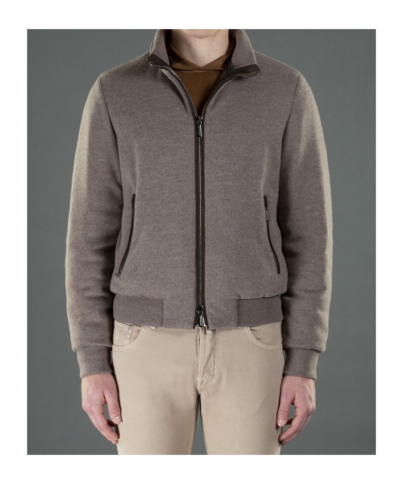 Moorer Bellati-mrw Virgin Wool-blend Jacket In Brown