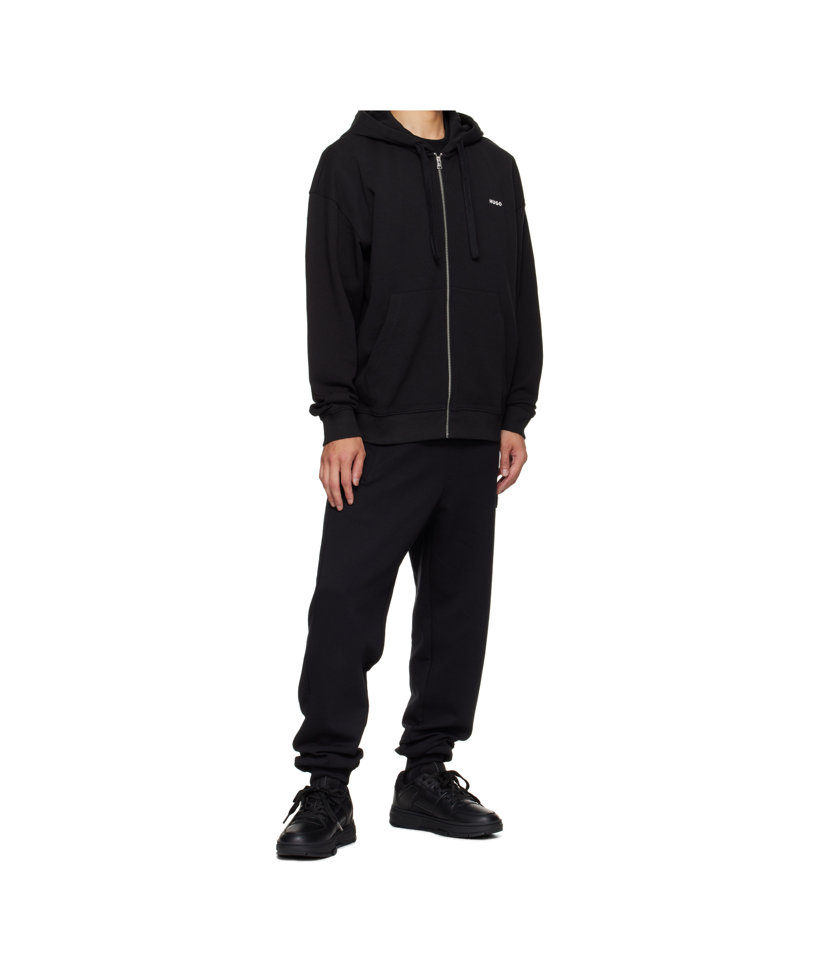 Hugo Boss Hugo Sneaker With Zigzag Detail In Black