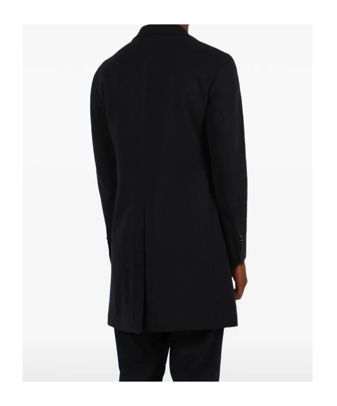 Tagliatore Single-breasted Coat Featuring Back Vent In Black
