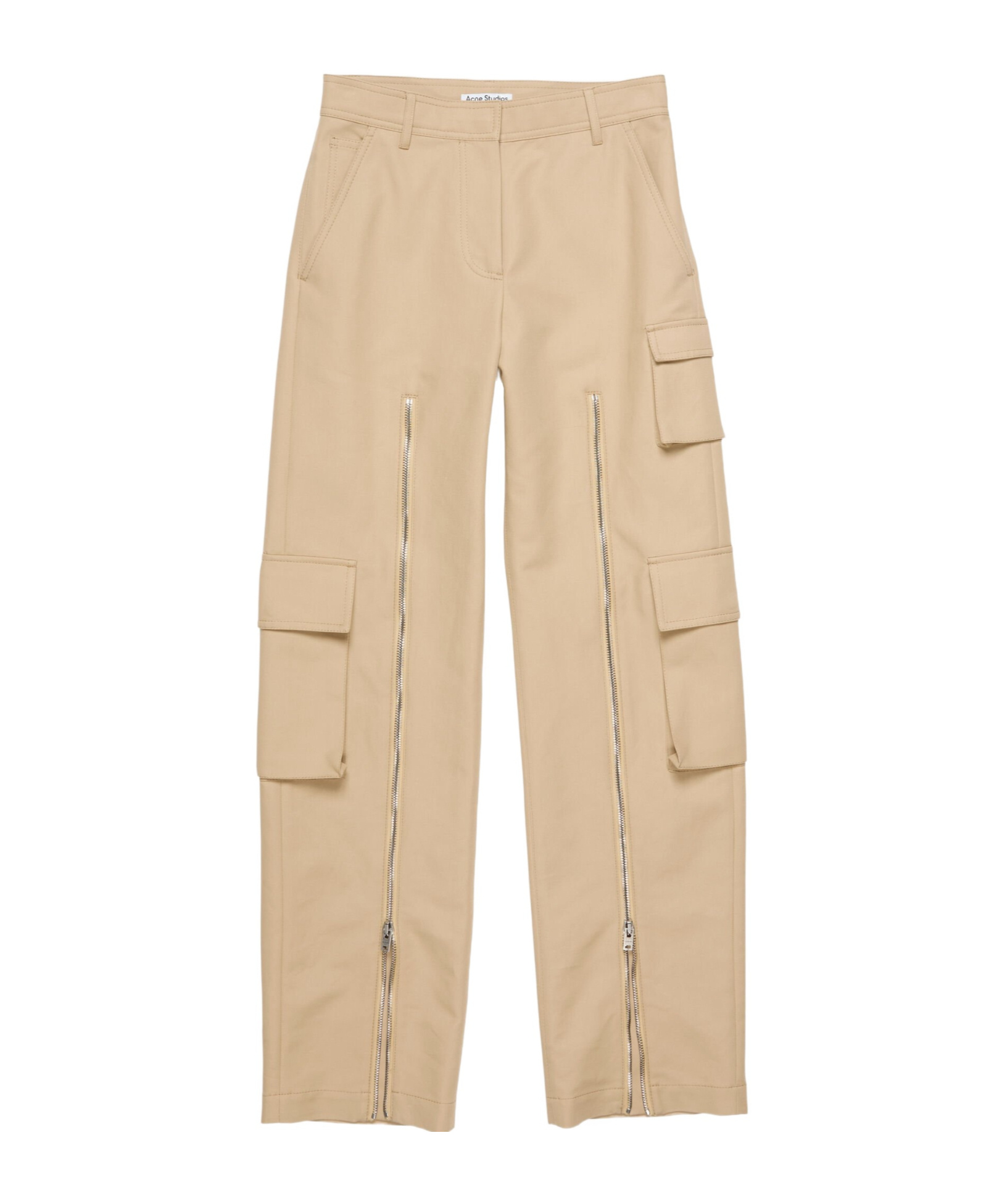 Acne Studios Zip-detail Cargo Trousers In Neutral