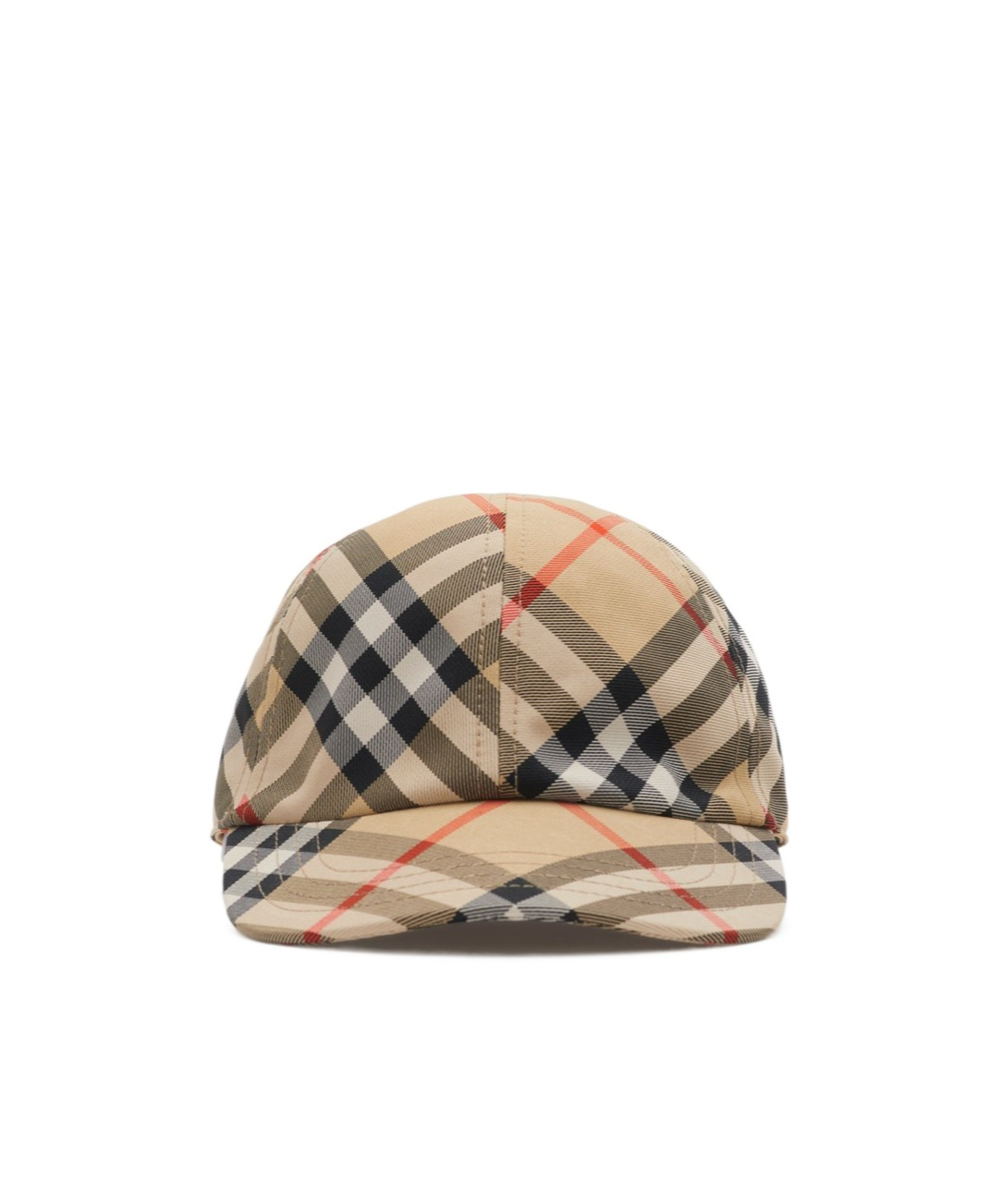 Burberry Plaid Baseball Cap In Nude