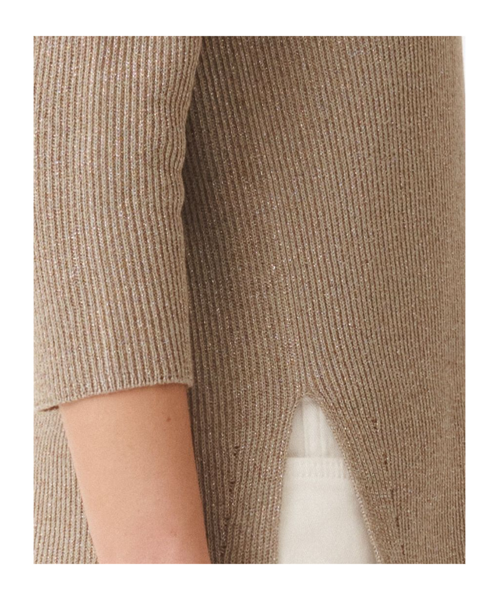Shop Fabiana Filippi Crewneck Sweater In Nude