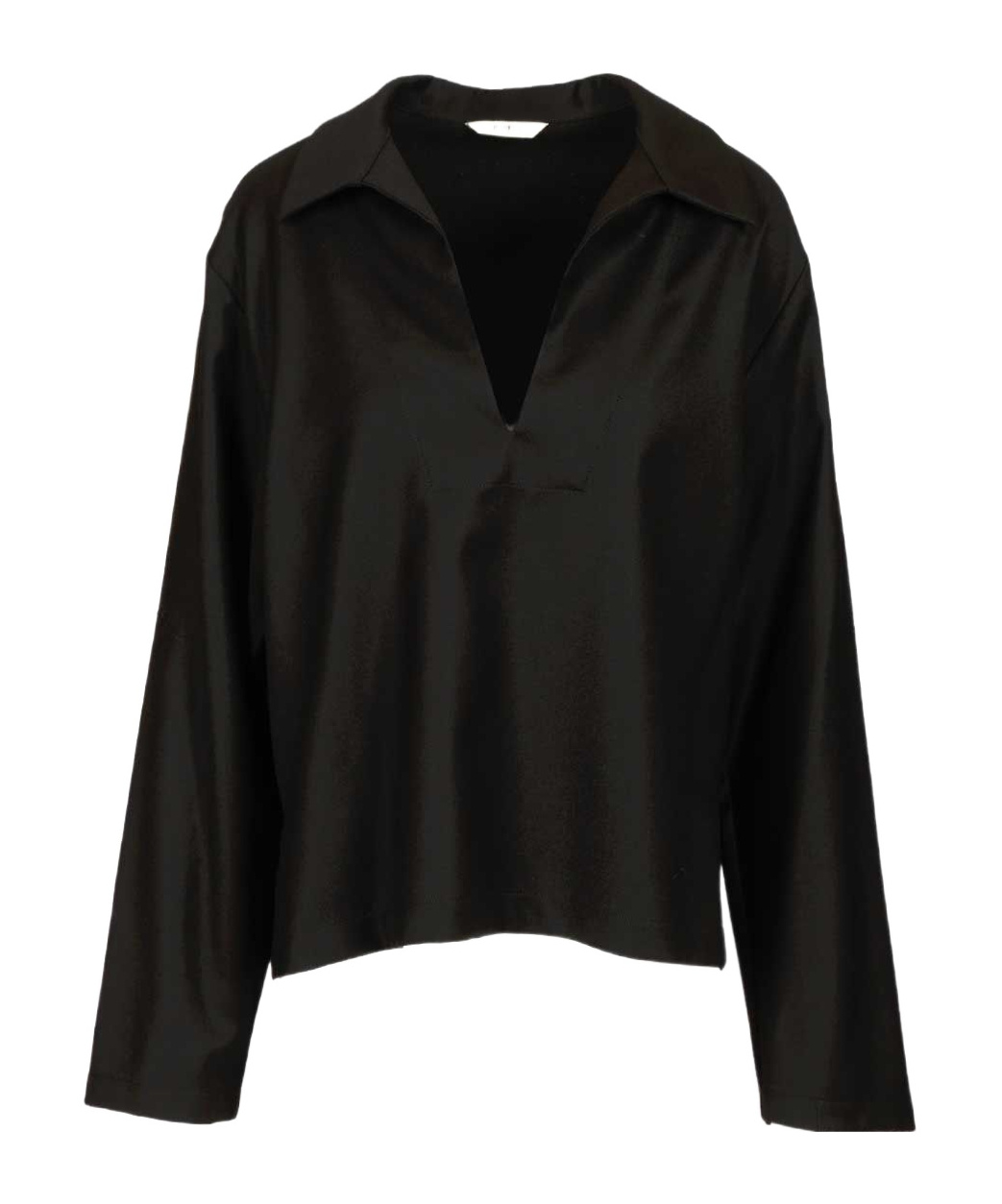 Barena Venezia Long-sleeve Collared Top In Black