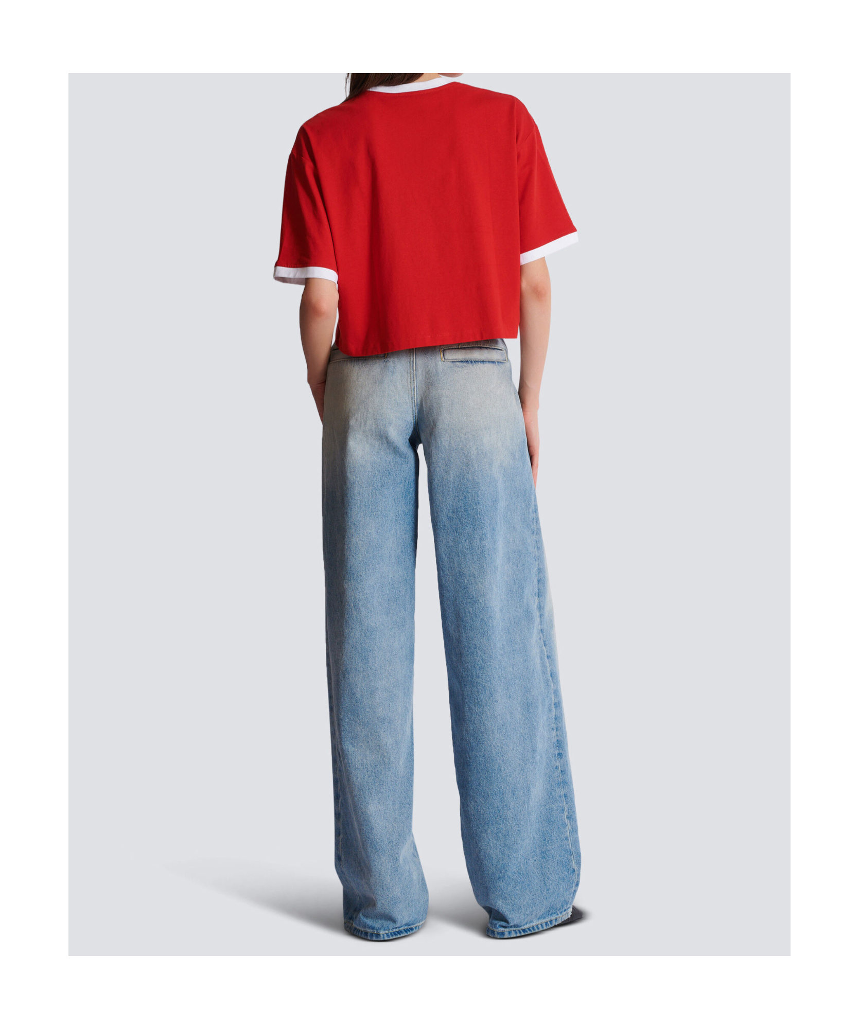 Balmain Short T-shirt In Red