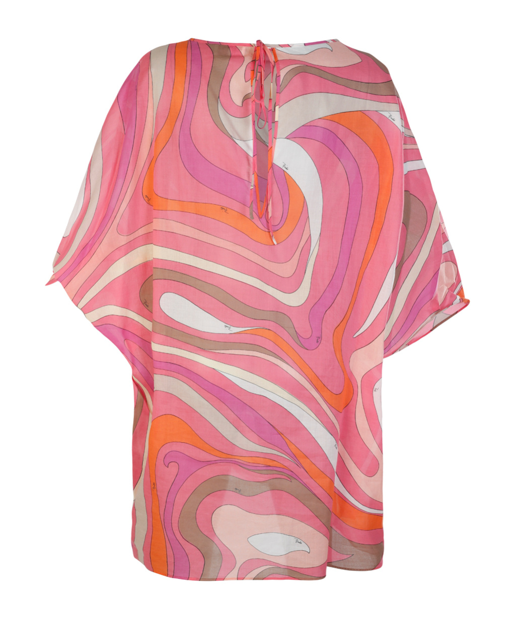 Emilio Pucci Abstract-print Cotton Kaftan In Pink