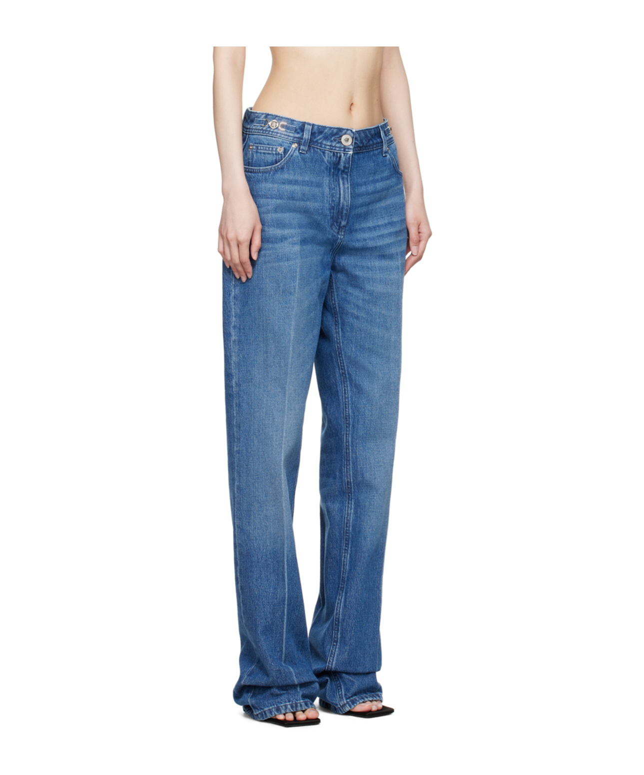 Versace Medusa 95 Straight-leg Jeans In Blue