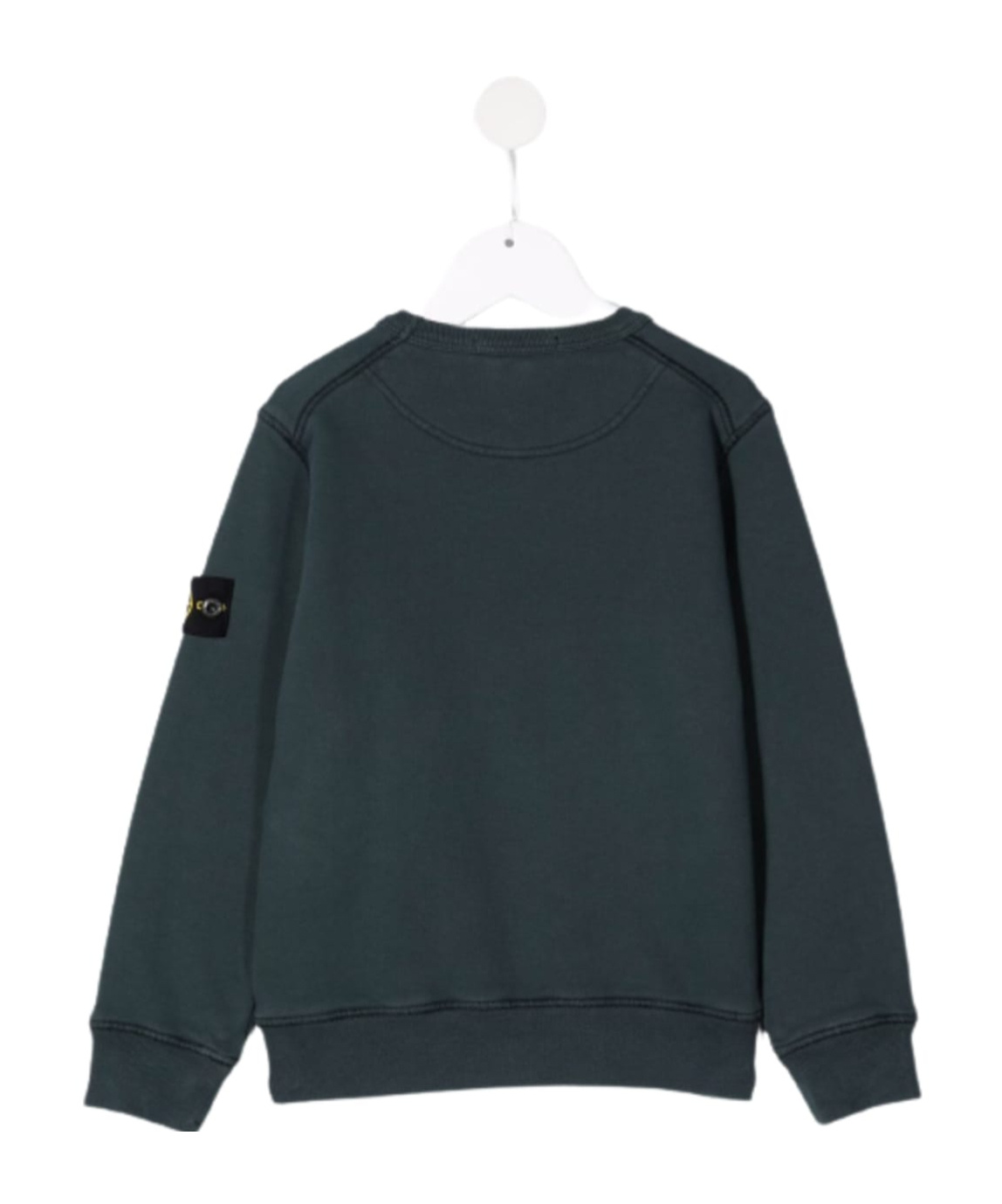 Stone Island Compass-badge Cotton Sweatshirt In Green