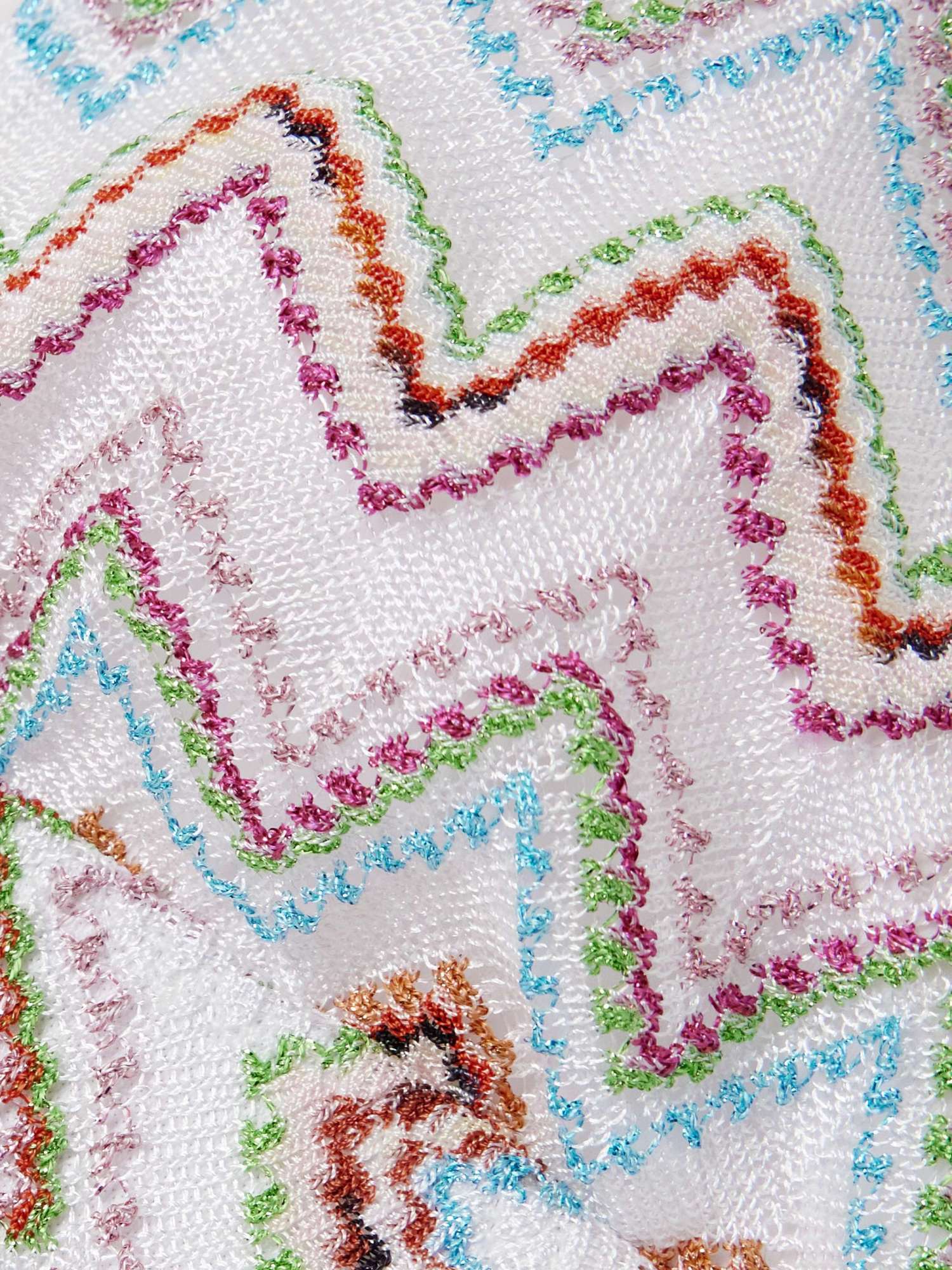 Missoni Zigzag-pattern Bikini In White