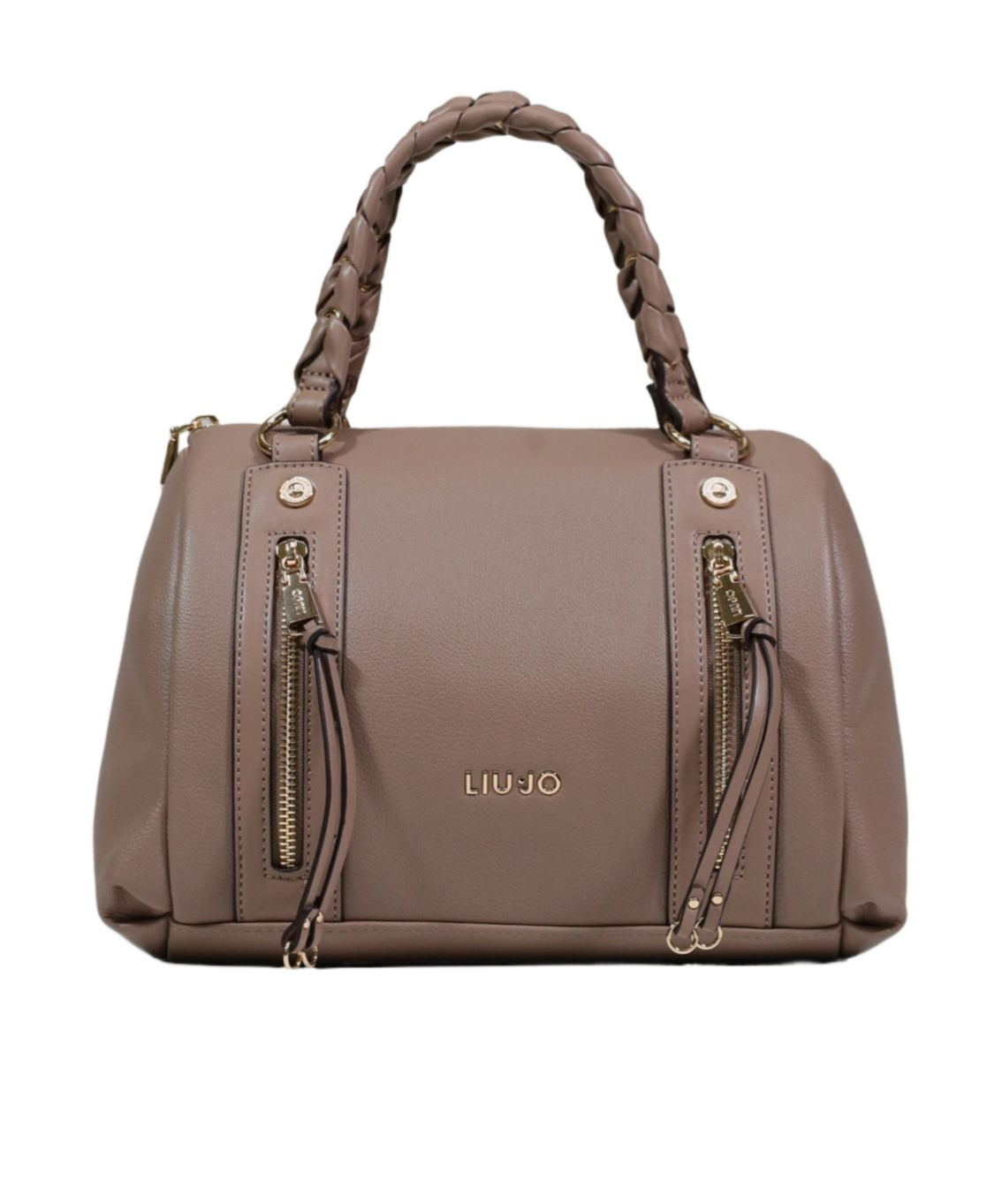 Liu •jo Zippered Shoulder Bag In Brown