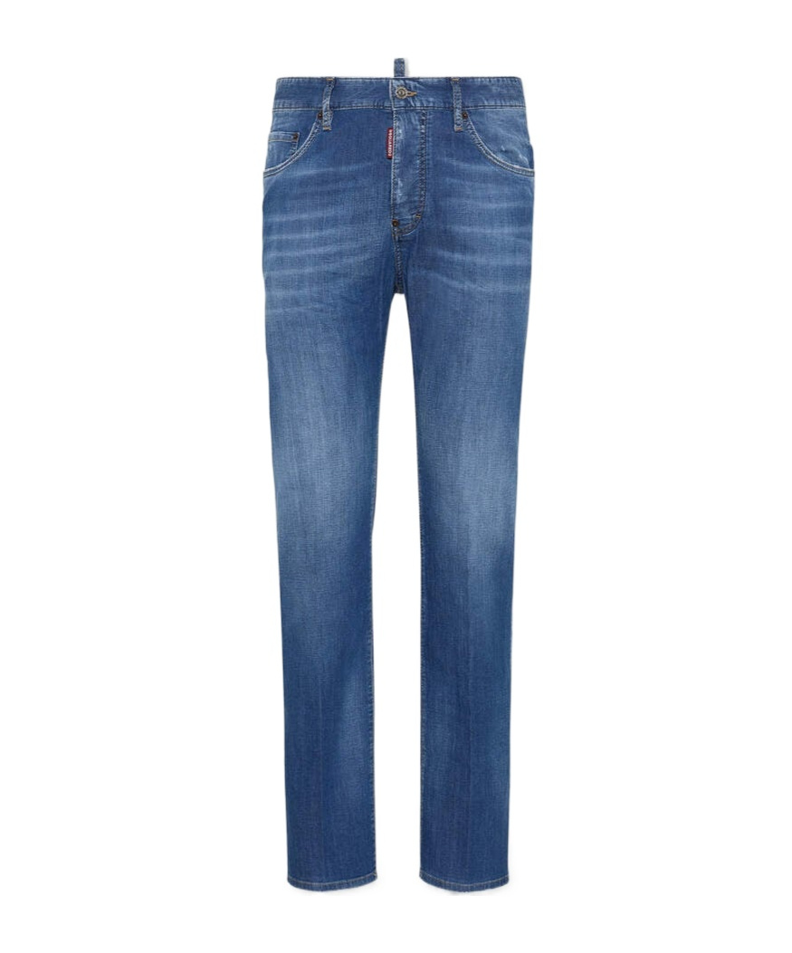 Shop Dsquared2 Summer Lovers 642 Medium Wash Jean In Blue