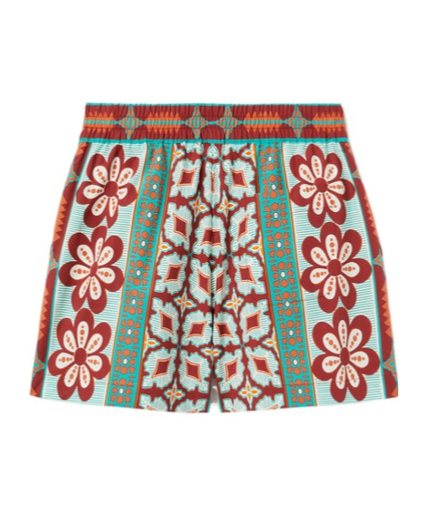 La Doublej Printed Cotton Shorts In Multi