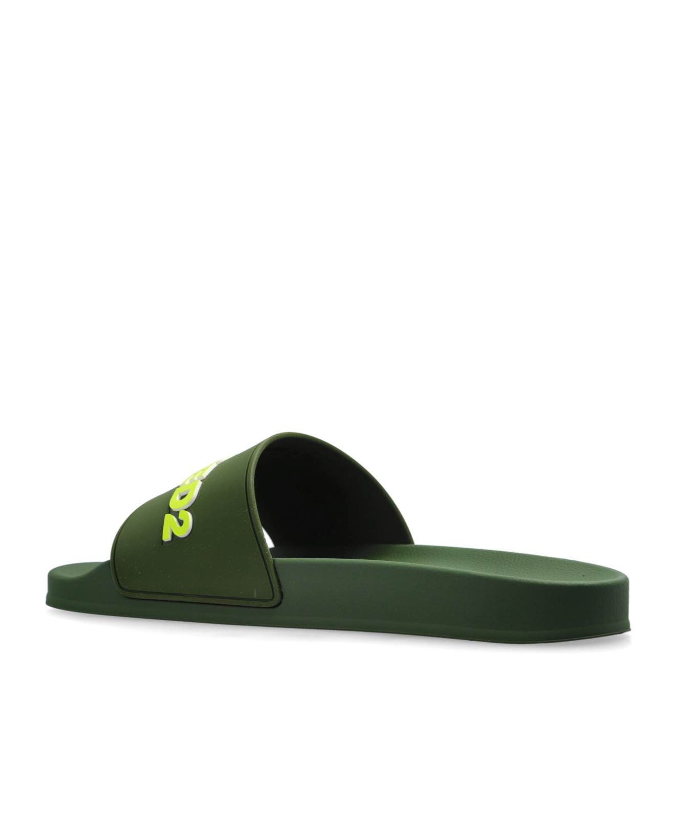 Dsquared2 Logo Slippers In Green