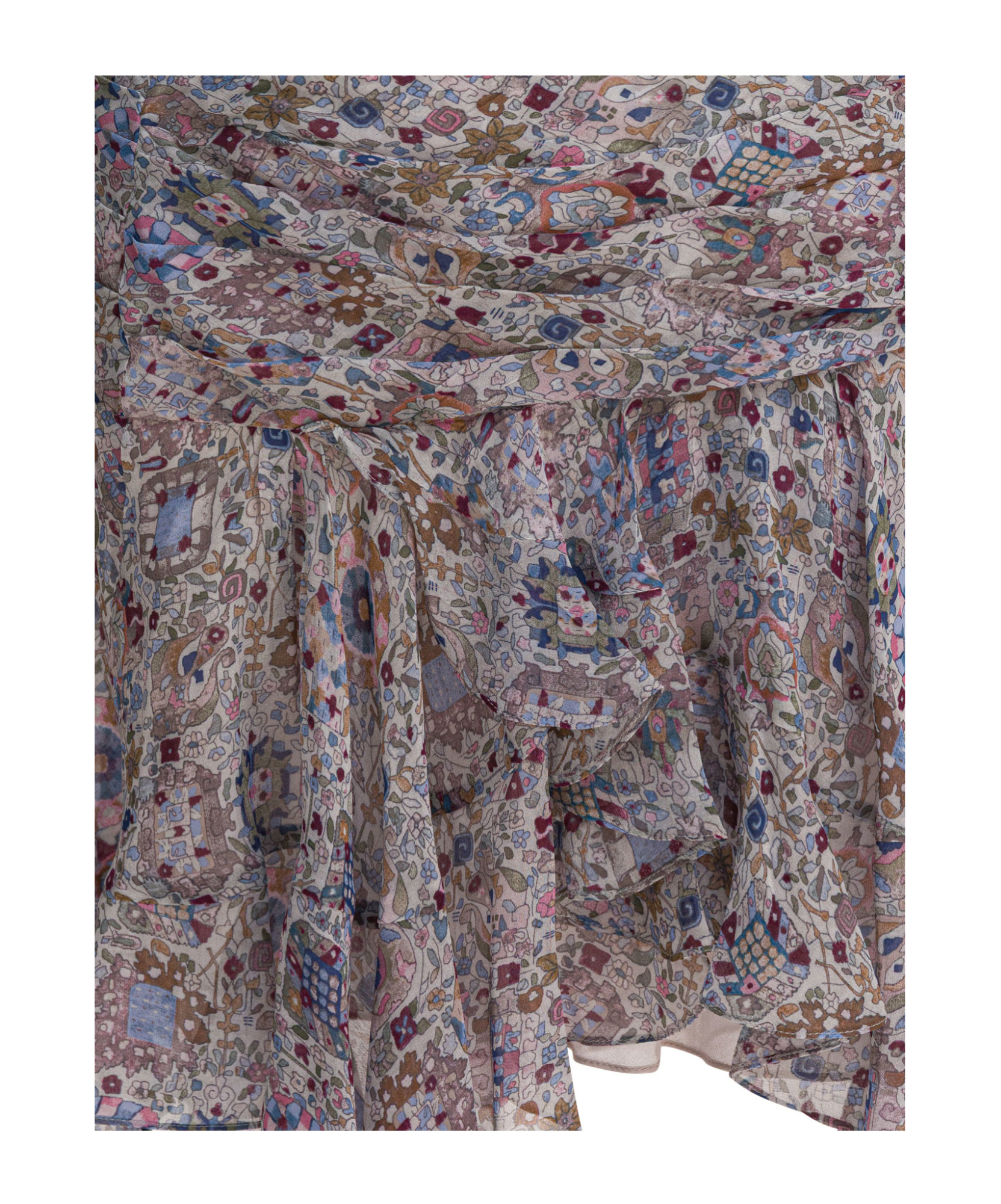 Isabel Marant Étoile Patterned Asymmetric Mini Skirt In Multi