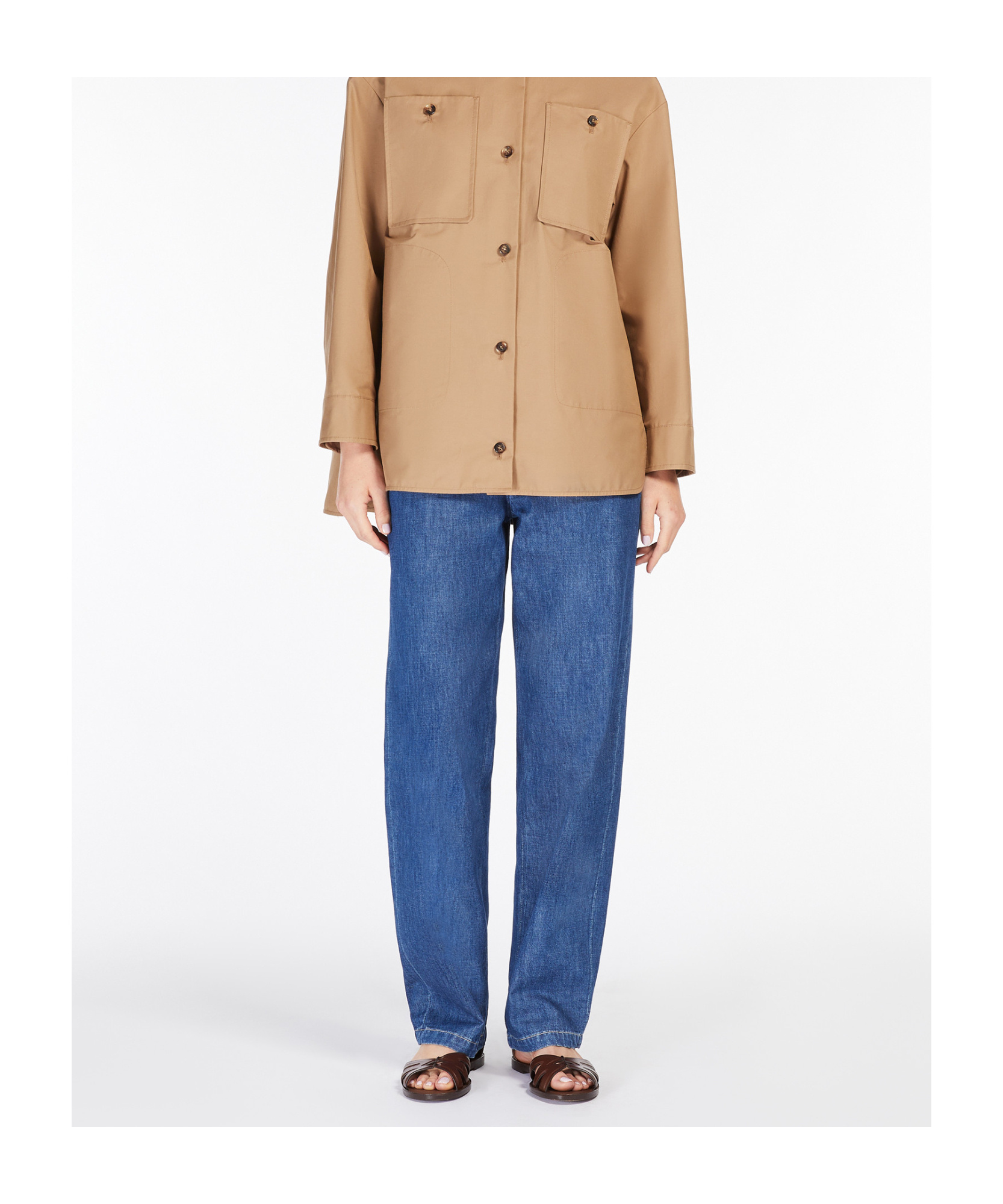 Max Mara Vaqueros De Pernera Recta En Denim In Blue