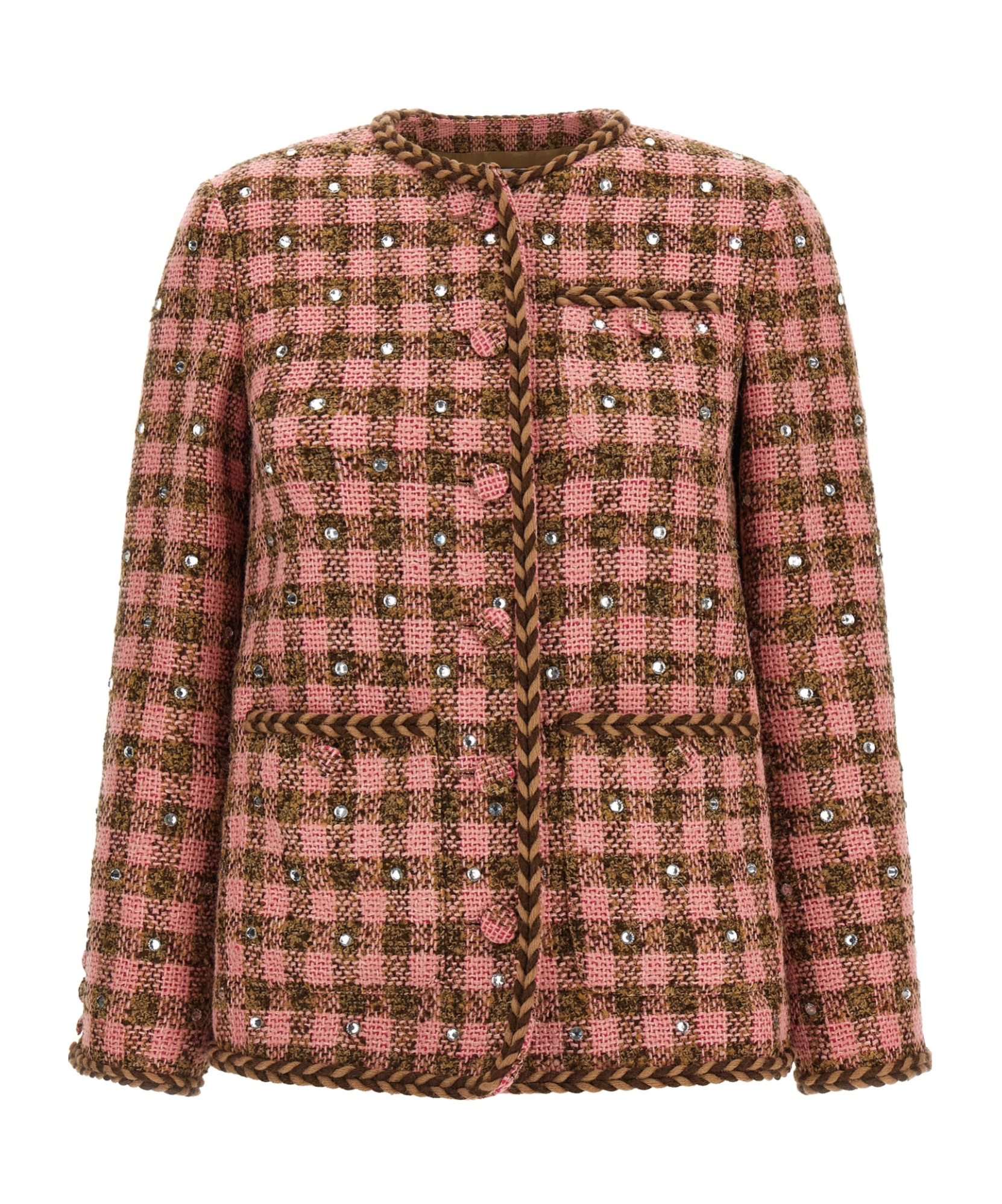 Giuseppe Di Morabito Rhinestone Blazer Jacket In Pink