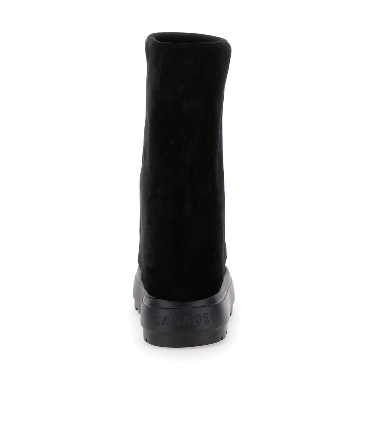 Casadei Black Boots With Turn-up With Platform In Black
