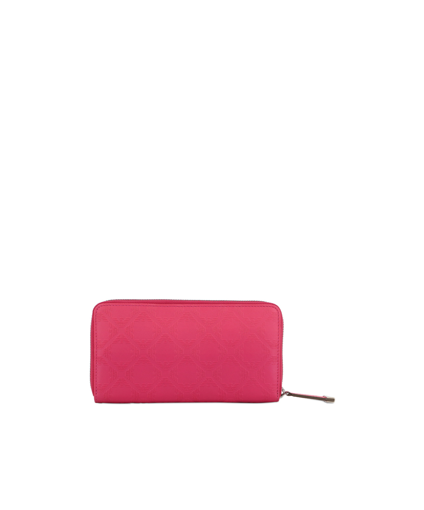 Emporio Armani Zipper Wallet In Red
