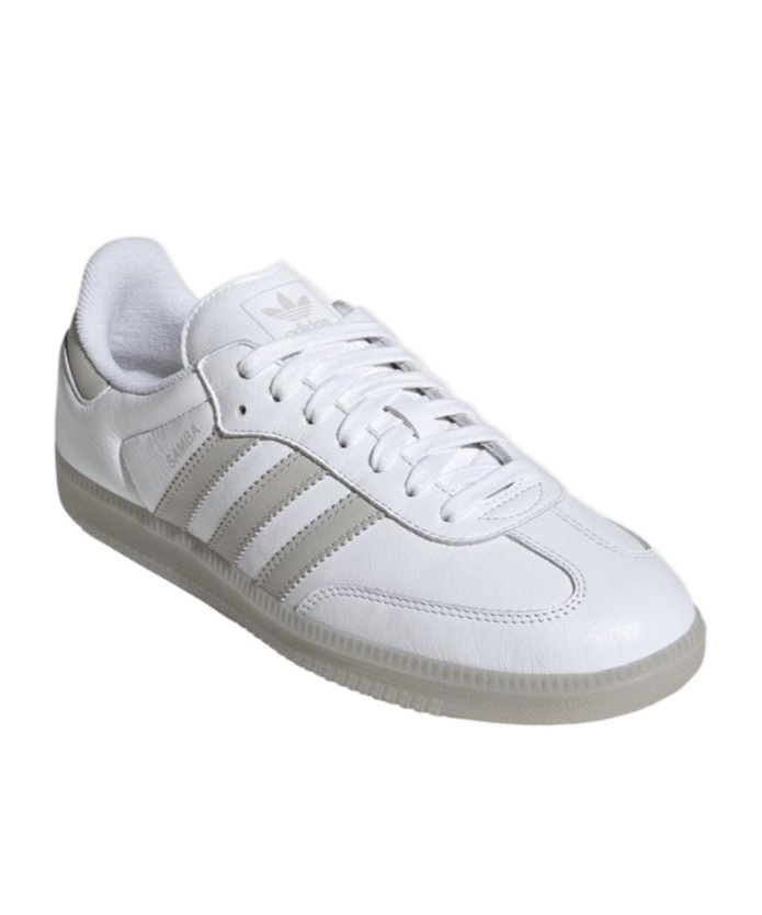 Adidas Originals Samba Og Leather Low-top Sneakers In White/grey