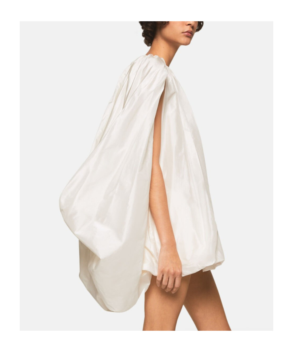 Stella Mccartney Sleeveless Cape Mini Dress In White