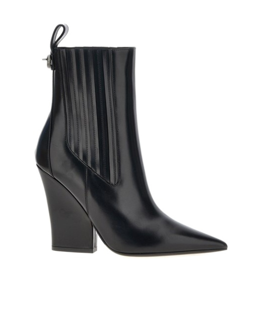 Valentino Vlogo Lockette Booties In Black