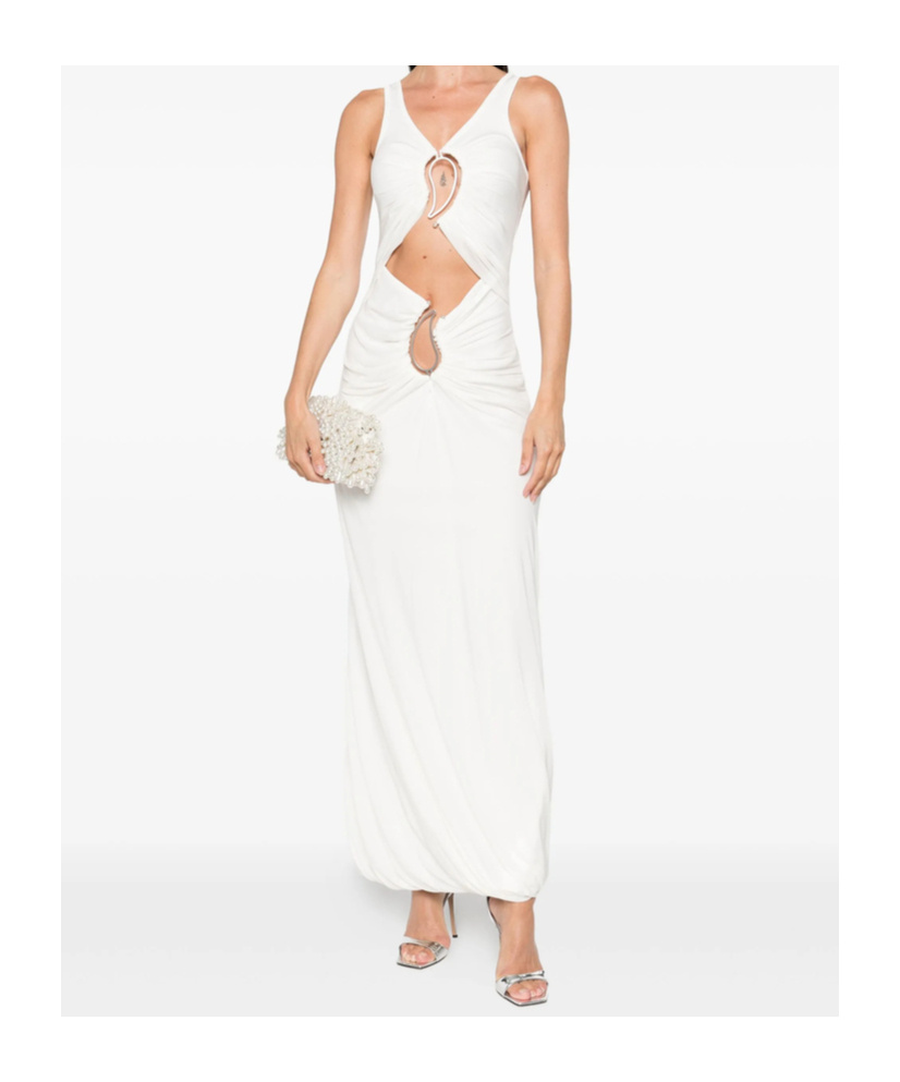 Christopher Esber Cut-out Gathered Dress In White